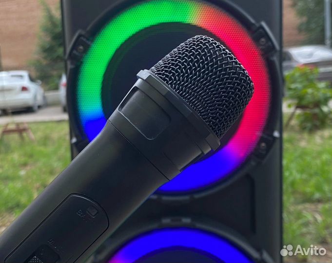 Беспроводная большая колонка с диско шаром