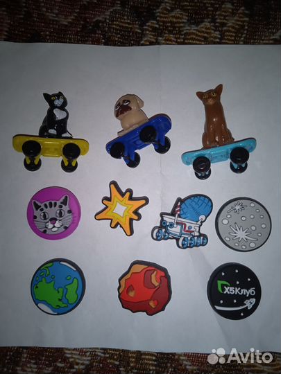 Космокрепсы 7 штуки и скейтеры 3 шт