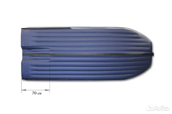 Лодка Флагман DK 390 I JET; серо-синяя