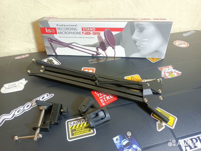 Стойка для микрофона пантограф паук новая