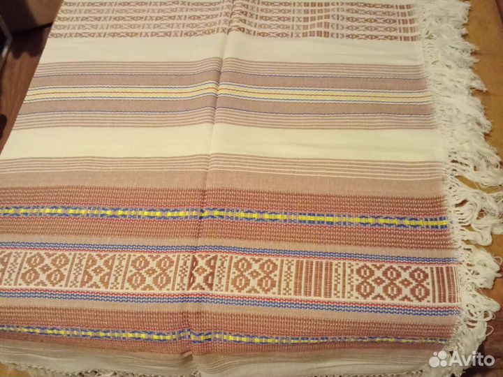 Скатерть новая, тканый хлопок, узор с обеих сторон