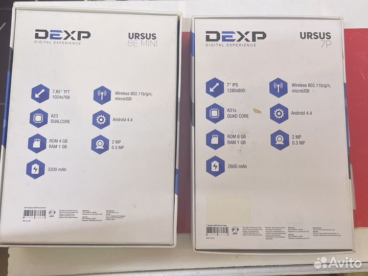 Планшеты Dexp