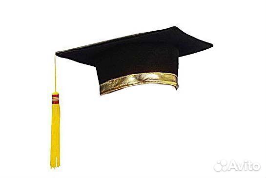 Шляпа ''Магистра'' с кисточкой черная