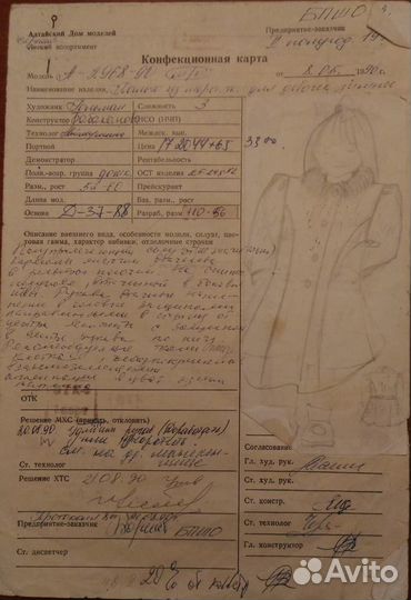 Лекала одежды из СССР