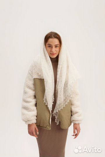 Оренбургский пуховый платок паутинка арт. А120-01