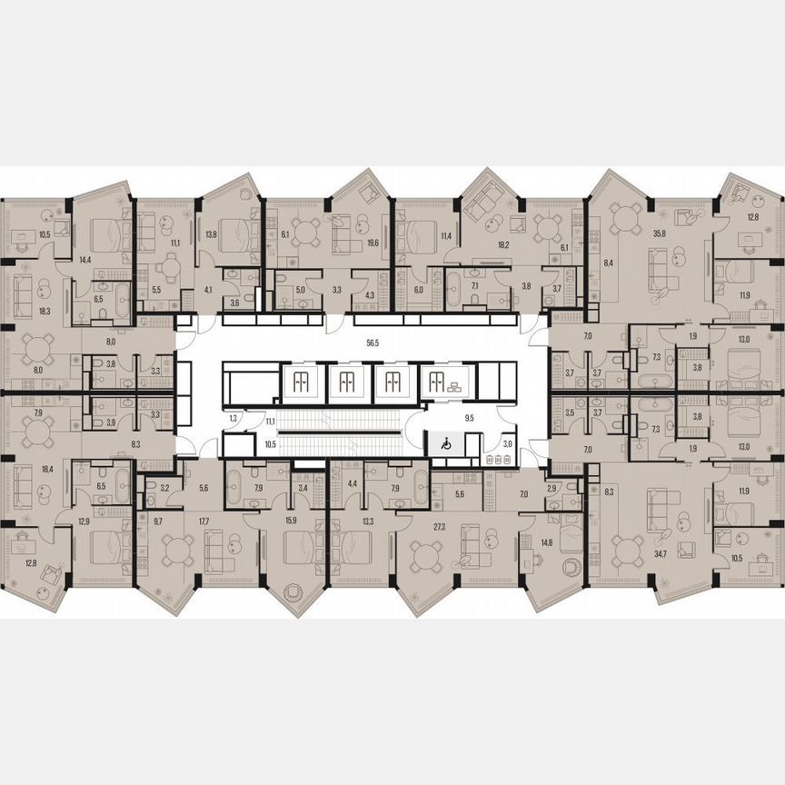 4-к. квартира, 109,3 м², 24/39 эт.