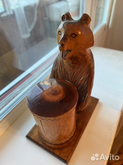 Мишка огромный деревянный 45 см