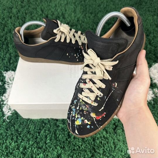 Кеды Maison Margiela Replica Paint Splatter Black