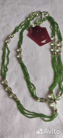 Серьги, бусы новые