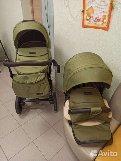 Новая коляска Noordi Fjordi Melange 2 в 1. Экокожа