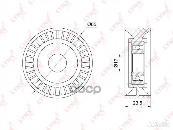 Ролик натяжной приводного ремня PB5265 lynxauto