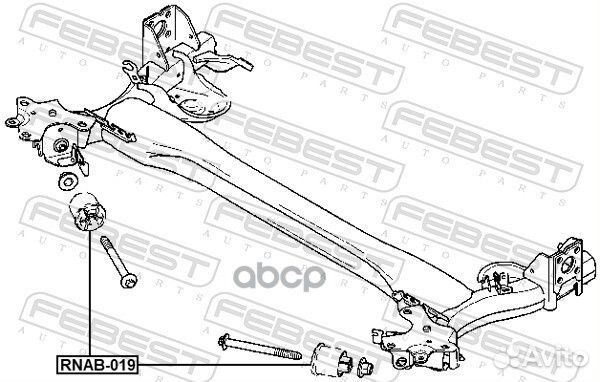 Сайлентблок задней балки rnab-019 rnab-019 Febest