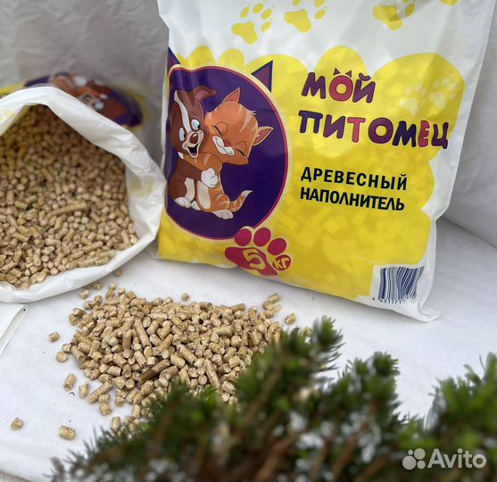 Наполнитель древесный для животных