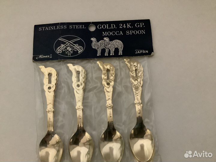 Ложечки кофейные 12штук,позолоченные