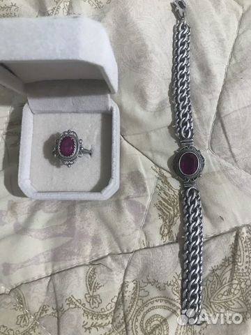 Старинный винтажный браслет с кольцом