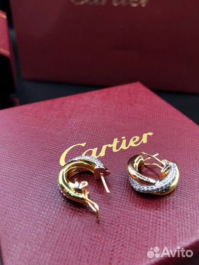 Серьги Cartier Золото Бриллианты