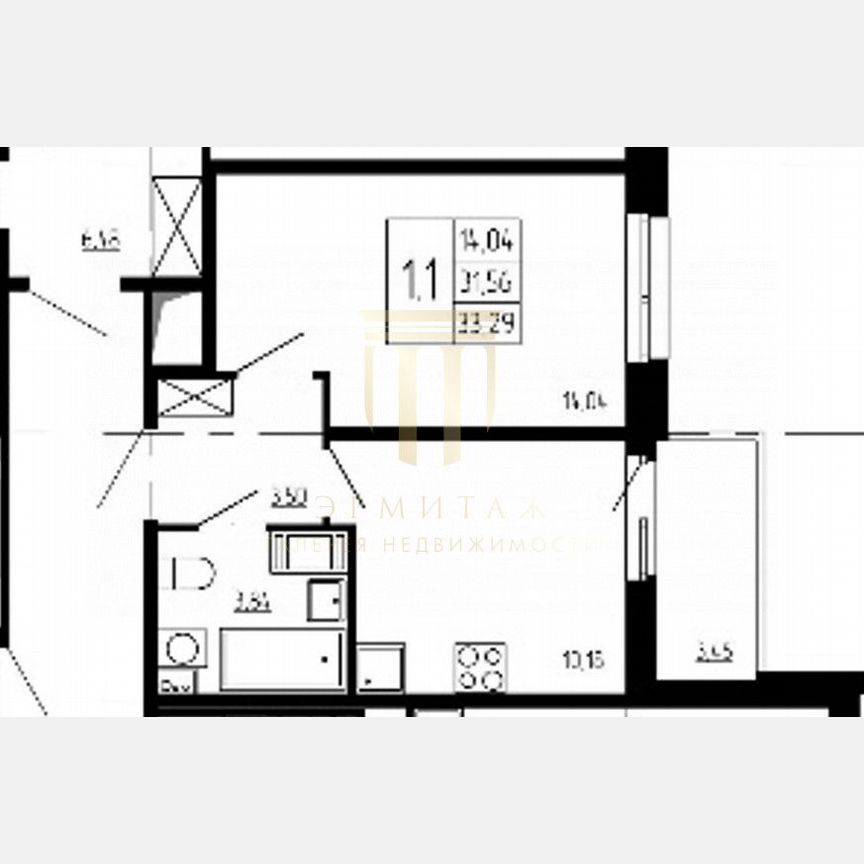 1-к. квартира, 31,6 м², 12/12 эт.