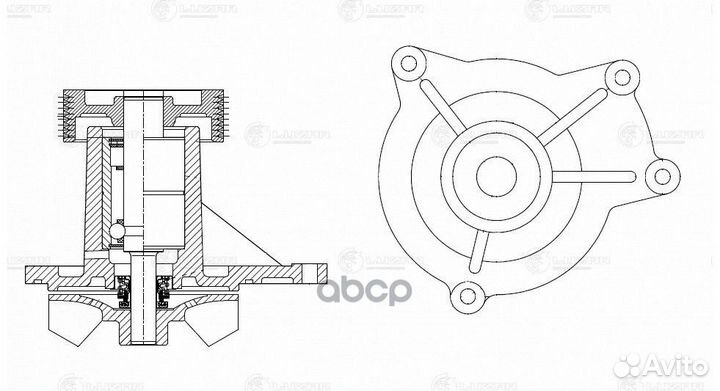 Насос водяной (помпа) hcv Luzar 1029 97606C5550