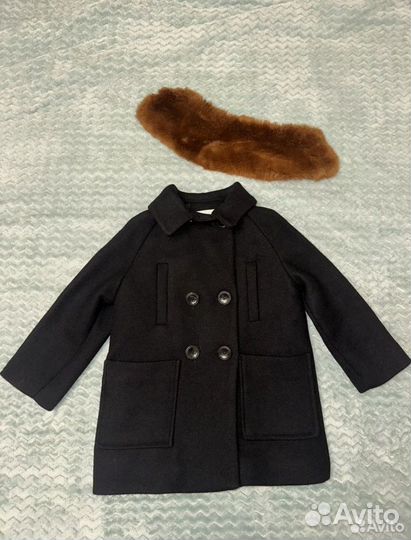 Пальто для девочки zara размер 110