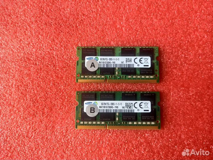 Samsung DDR3 16GB ноутбук 2x8GB ддр3 pc3l 1.35v