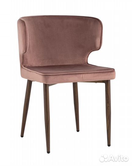 Стул Матео велюр пыльно-розовый ножки дерево