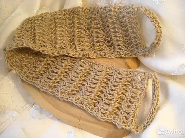 Джутовые мочалки для тела