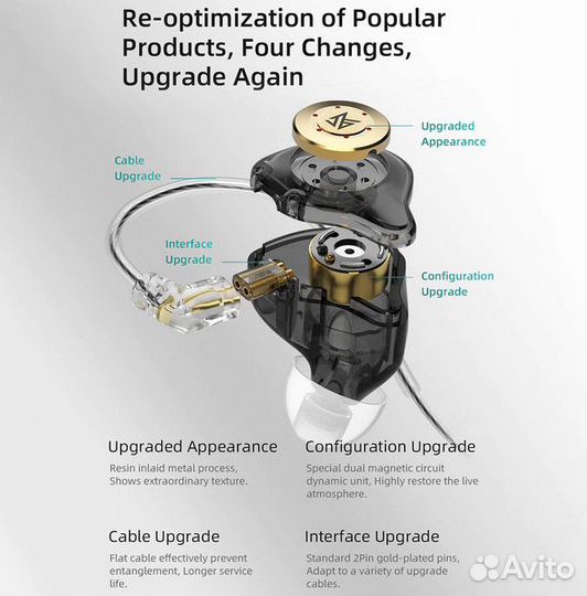 KZ EDX Pro вакуумные наушники