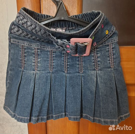 Джинсовая юбка для девочки 104-110