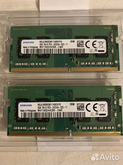 Оперативная память sodimm DDR4 2x4 3200 Samsung