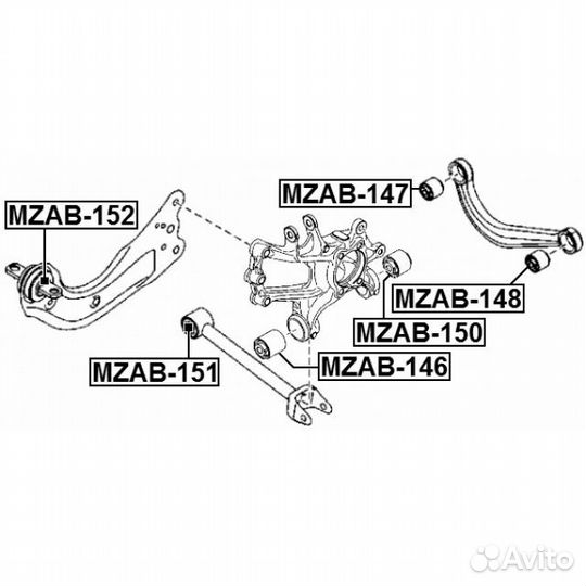 Сайлентблок задней тяги mazda cx-5 11