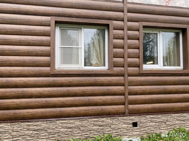 Сайдинг металлический Бревно рубленное 4D