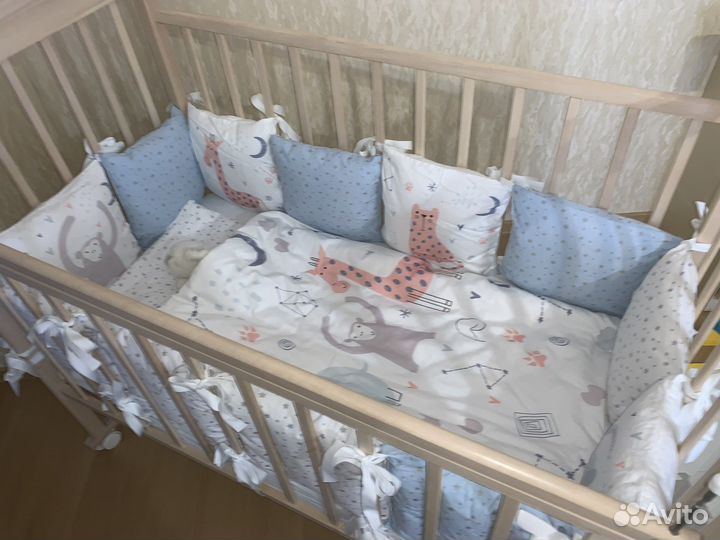Комплект в детскую кроватку бортики 120х60