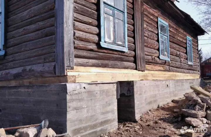 Замена венцов, лаг, подъем дома