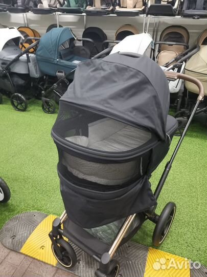 Коляска 2 в 1 Cybex Priam IV шасси Rose Gold