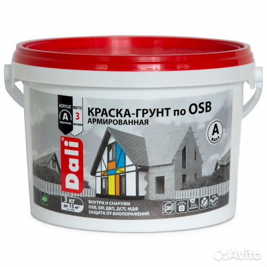 Краска-грунт армированная по OSB dali