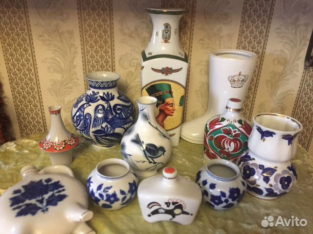 Ваза для цветов Штоф лфз Хайта Гжель