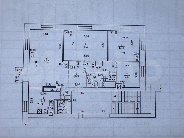 4-к. квартира, 98,1 м², 4/5 эт.