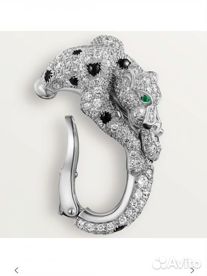 Серьги Cartier Panthere de Cartie Emerald Onyx
