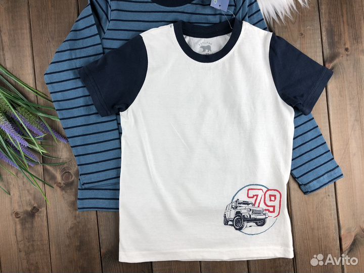 Комплект футболка и лонгслив 110 116