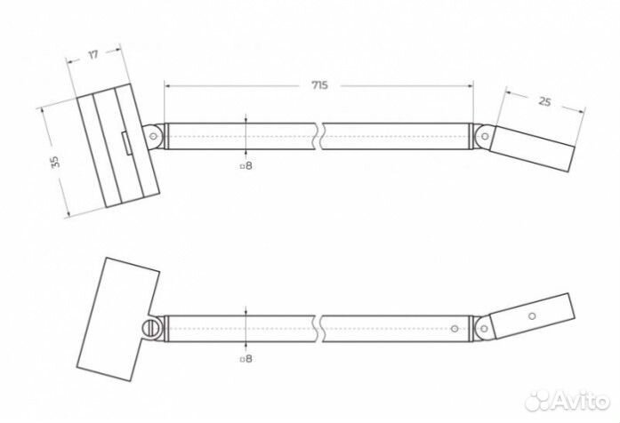 Душевая перегородка Cezares liberta-L-1-TB-100-C-n