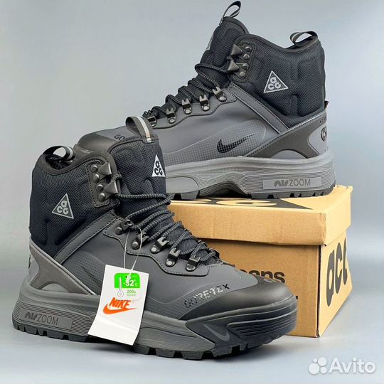 Ботинки Nike acg gore tex на меху серые