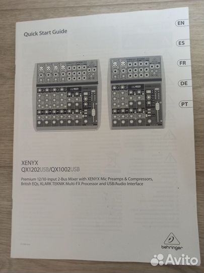 Микшерный пульт behringer xenyx QX1002USB