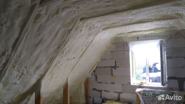 Утеплитель напыление ППУ от 200м2