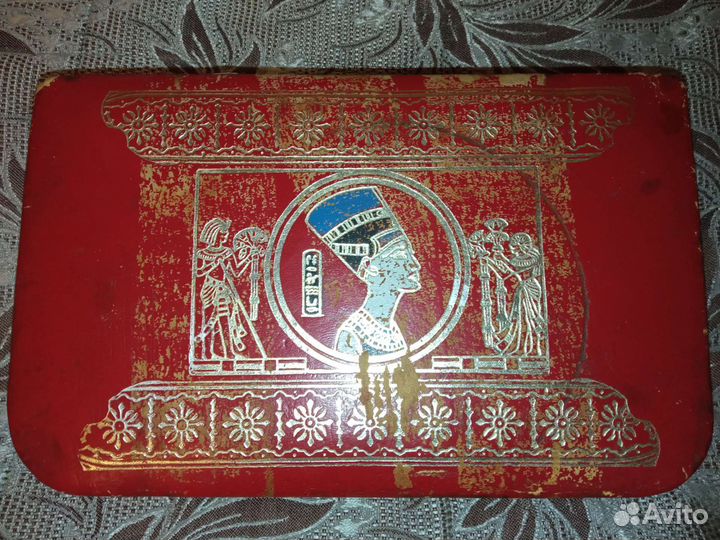 Старинная шкатулка из Египта Нефертити кожа