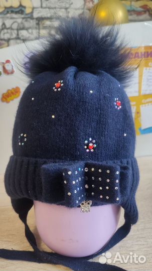 Шапка зимняя для девочки 52 54