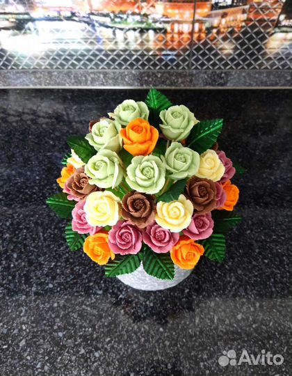 Цветы из шоколада