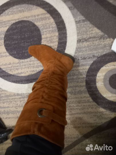 Зимние женские сапоги 38 натуральная замша