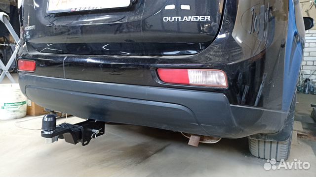 Фаркоп на Mitsubishi Outlander 3, шар под квадрат