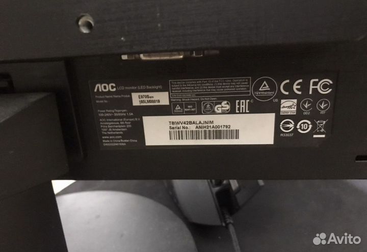 Монитор aoc 50-60 Гц
