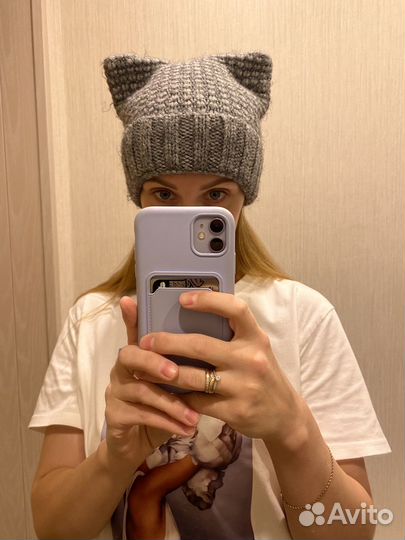 Шапка зимняя женская вязанная
